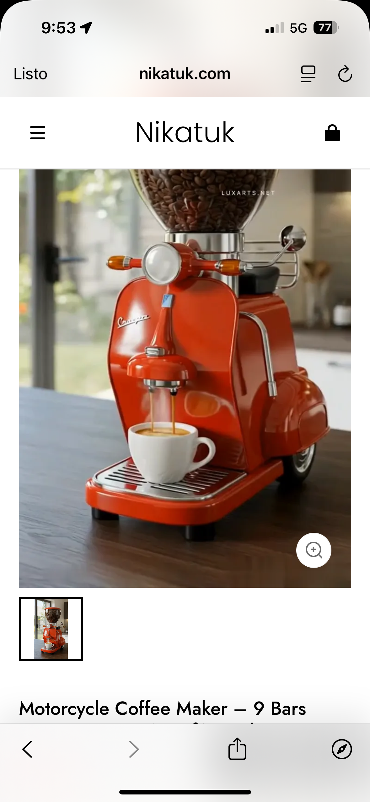 Motorcycle Coffee Maker – 9 Bars Pressure, 1400W Café-Grade Brews, Anywhere!