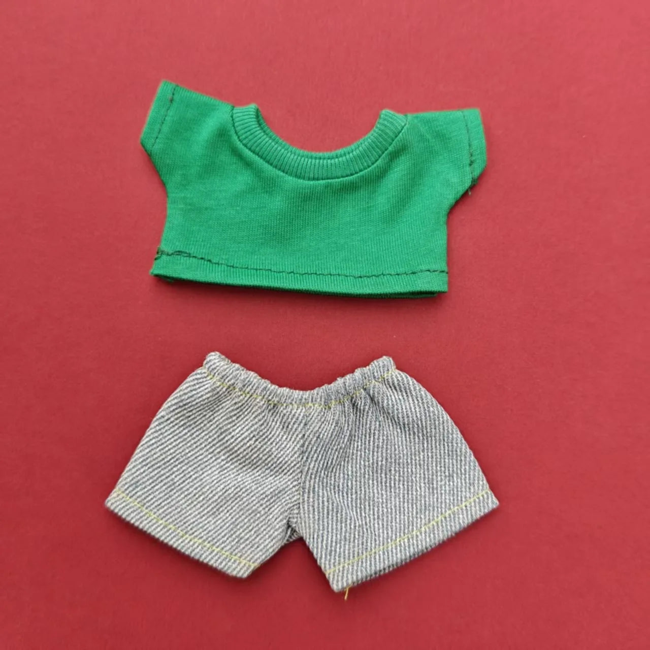 Labubu 3.0 Doll 15/17cm Hoodie with Jeans Set Outfit Accessories for Ropa Labubu