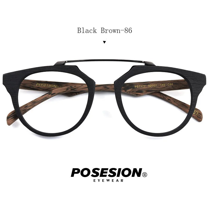 HDCRAFTER Vintage Spectacle Glasses Frame Men Women Eyeglasses Optical Prescription Glasses Frames with Clear Lens Male Female