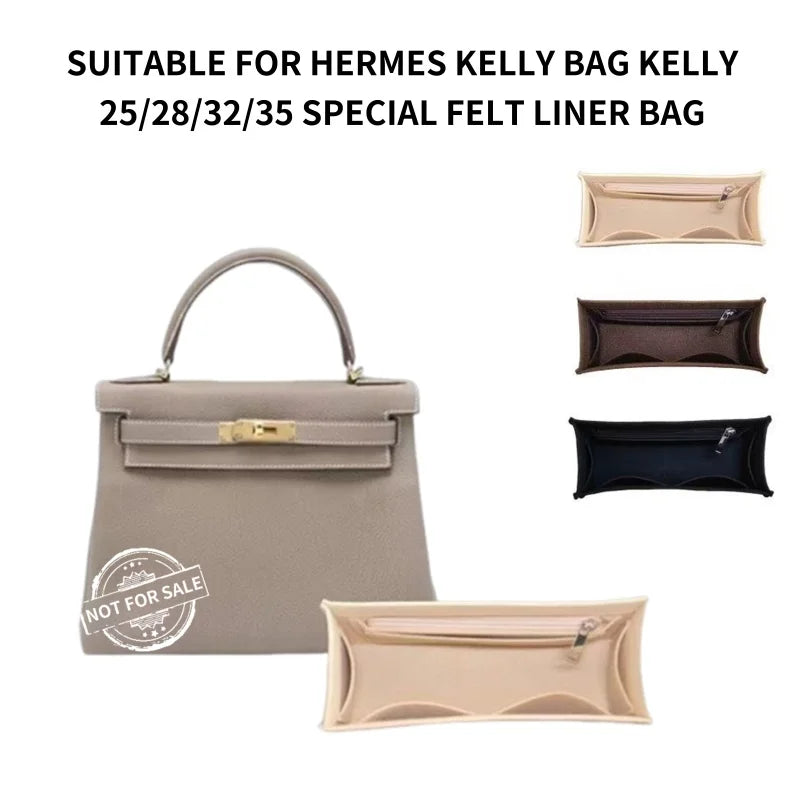 Purse Insert Organizer Fit For H Kelly 25 28 32 Insert Bags, Makeup Tote Organiser, Women Handbag Tote Cosmetic Liner