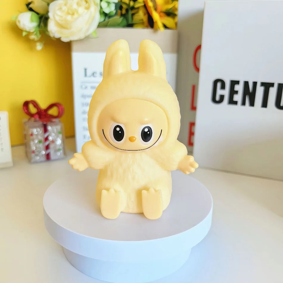 Labubu Night Light Cartoon Cute Children Toy Gift Diy Resin Car Labubu Model Soft Glow Bedside Companion for Sleep gift