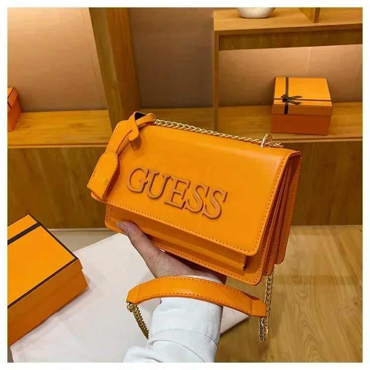 2025 Trendy! Women's Soft - Textured Small Square Crossbody Bag Small Square Crossbody Bag - Fashion - Forward Chain Style, Effortless Everyday Essential