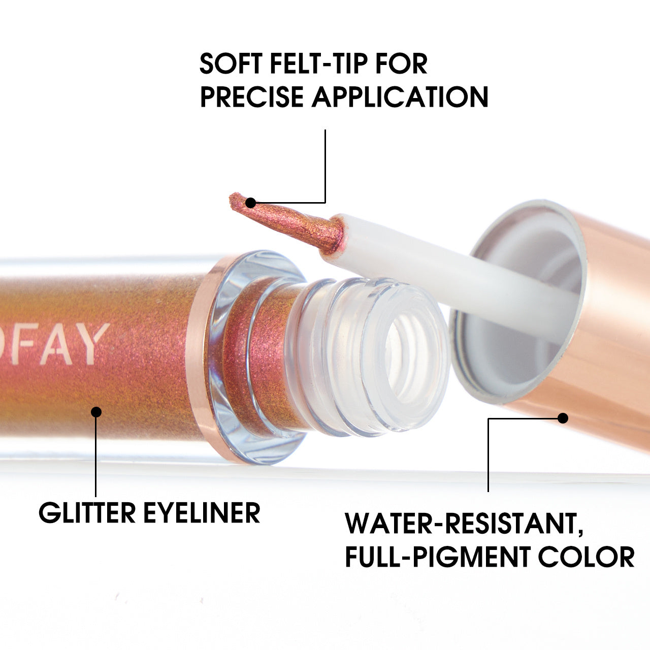 PHOFAY Liquid Gluitter Eyeliner Set