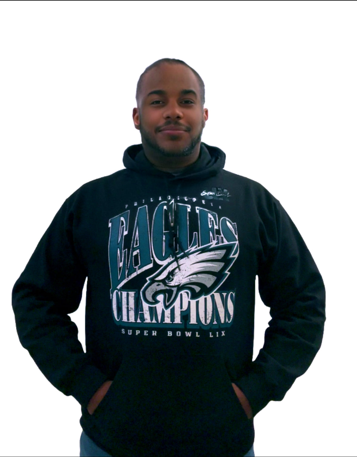 Men's Philadelphia Eagles Fanatics Black Super Bowl LIX Champions Pullover Hoodie