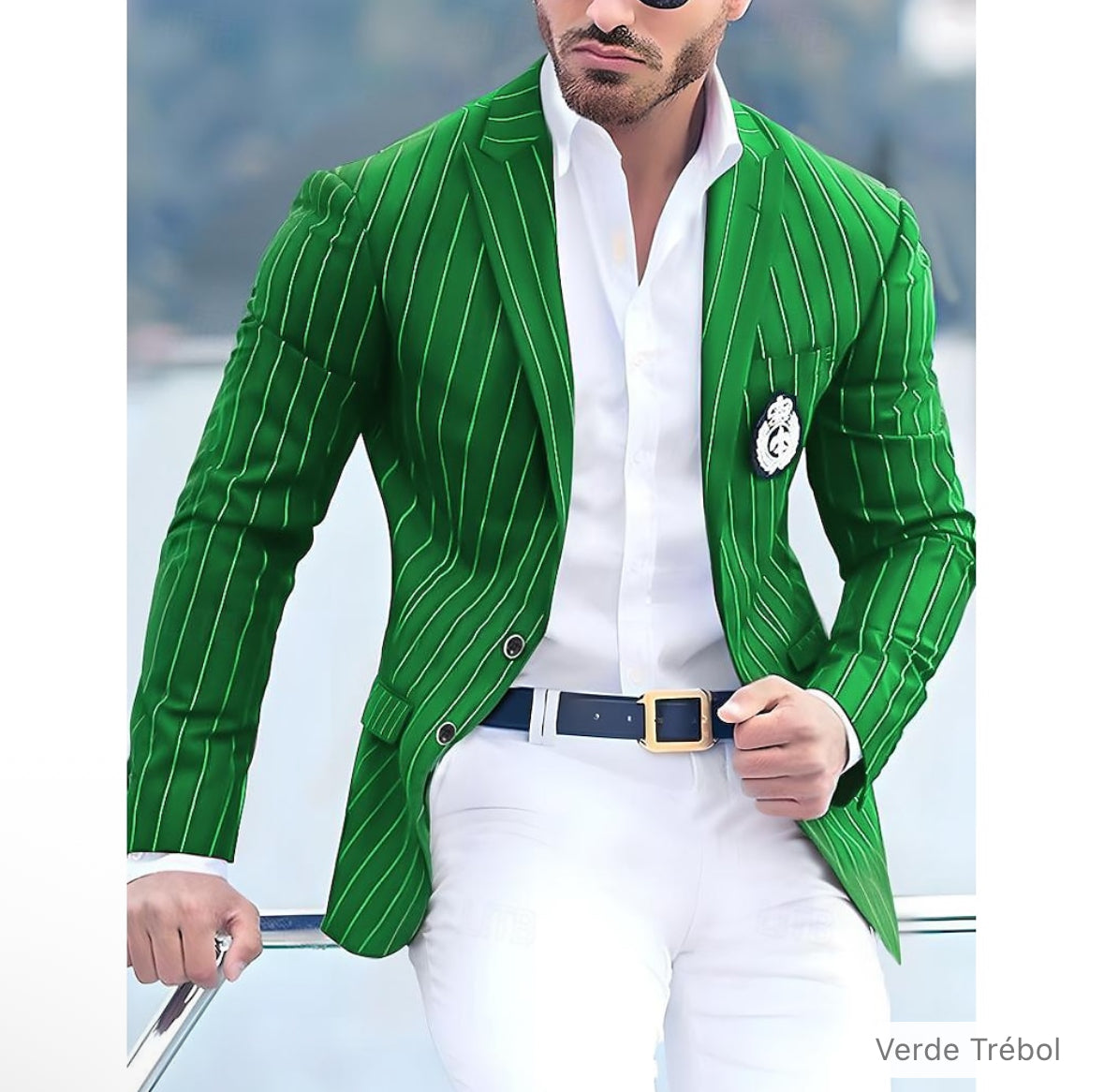 Hombre Graduación Traje de cóctel chaqueta Negocio Noche formal Fiesta de Boda Solo arriba Moda Casual Verano Primavera & Otoño Poliéster Rayas Bolsillo Casual / Diario Botonadura Simple Chaqueta de #9663382