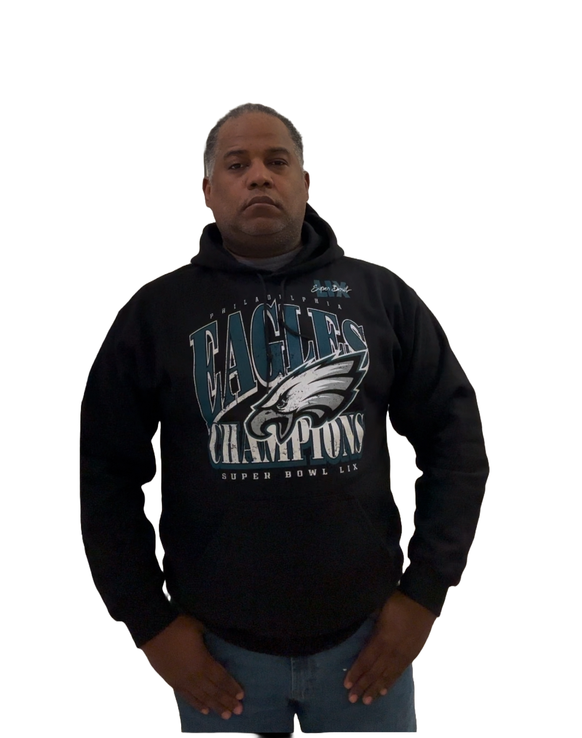 Men's Philadelphia Eagles Fanatics Black Super Bowl LIX Champions Pullover Hoodie