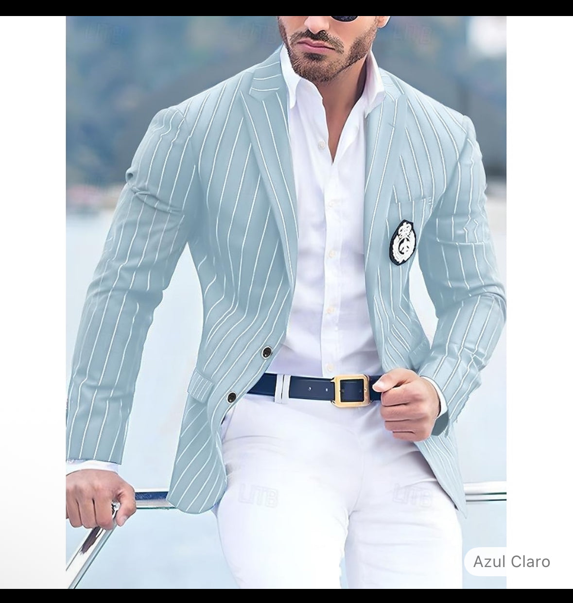 Hombre Graduación Traje de cóctel chaqueta Negocio Noche formal Fiesta de Boda Solo arriba Moda Casual Verano Primavera & Otoño Poliéster Rayas Bolsillo Casual / Diario Botonadura Simple Chaqueta de #9663382