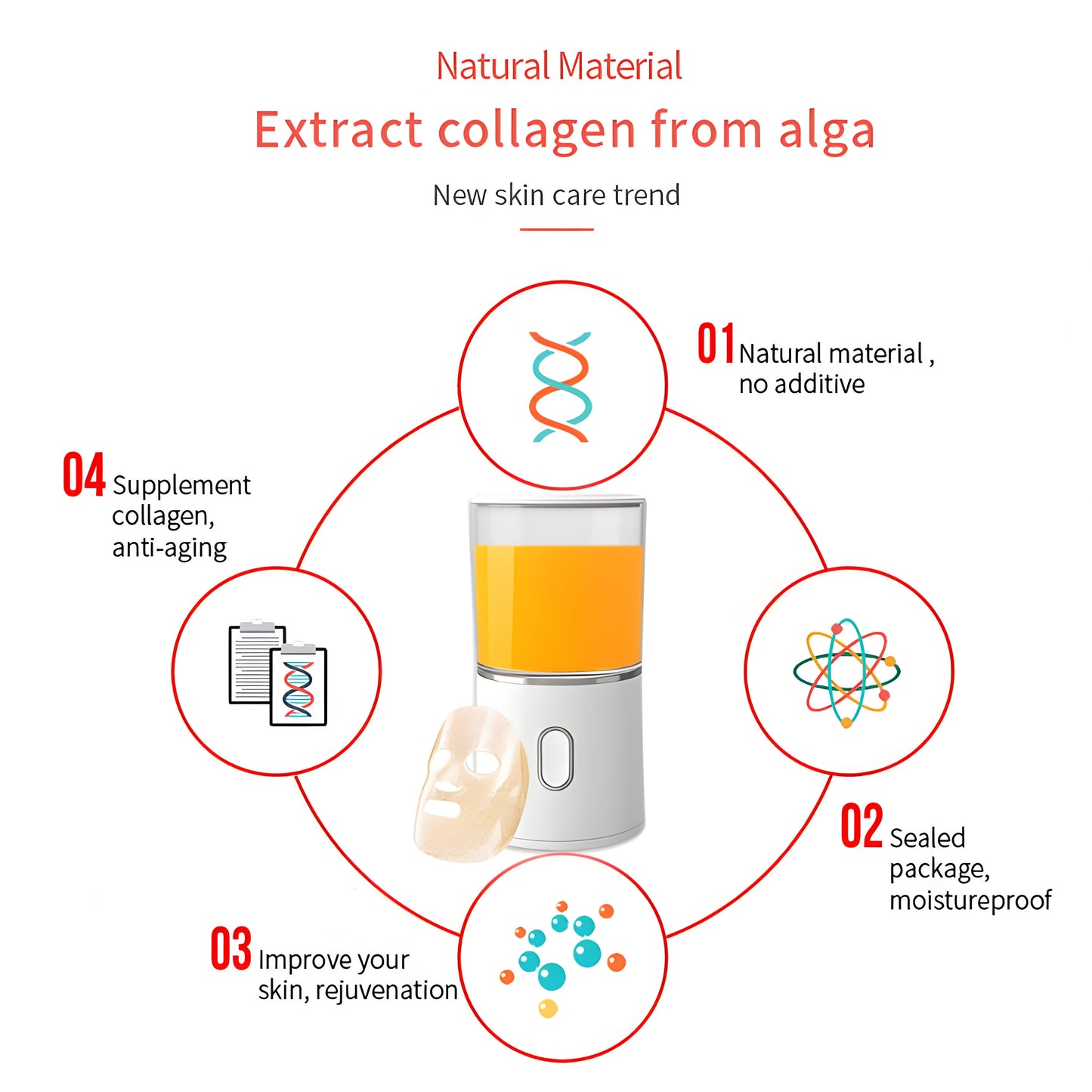 DIY Automatic Vegetable Mask Maker Machine Vegetable Mask Maker Machine Mask Mini FaceSkin Rejuvenation Home Use Beauty Devices