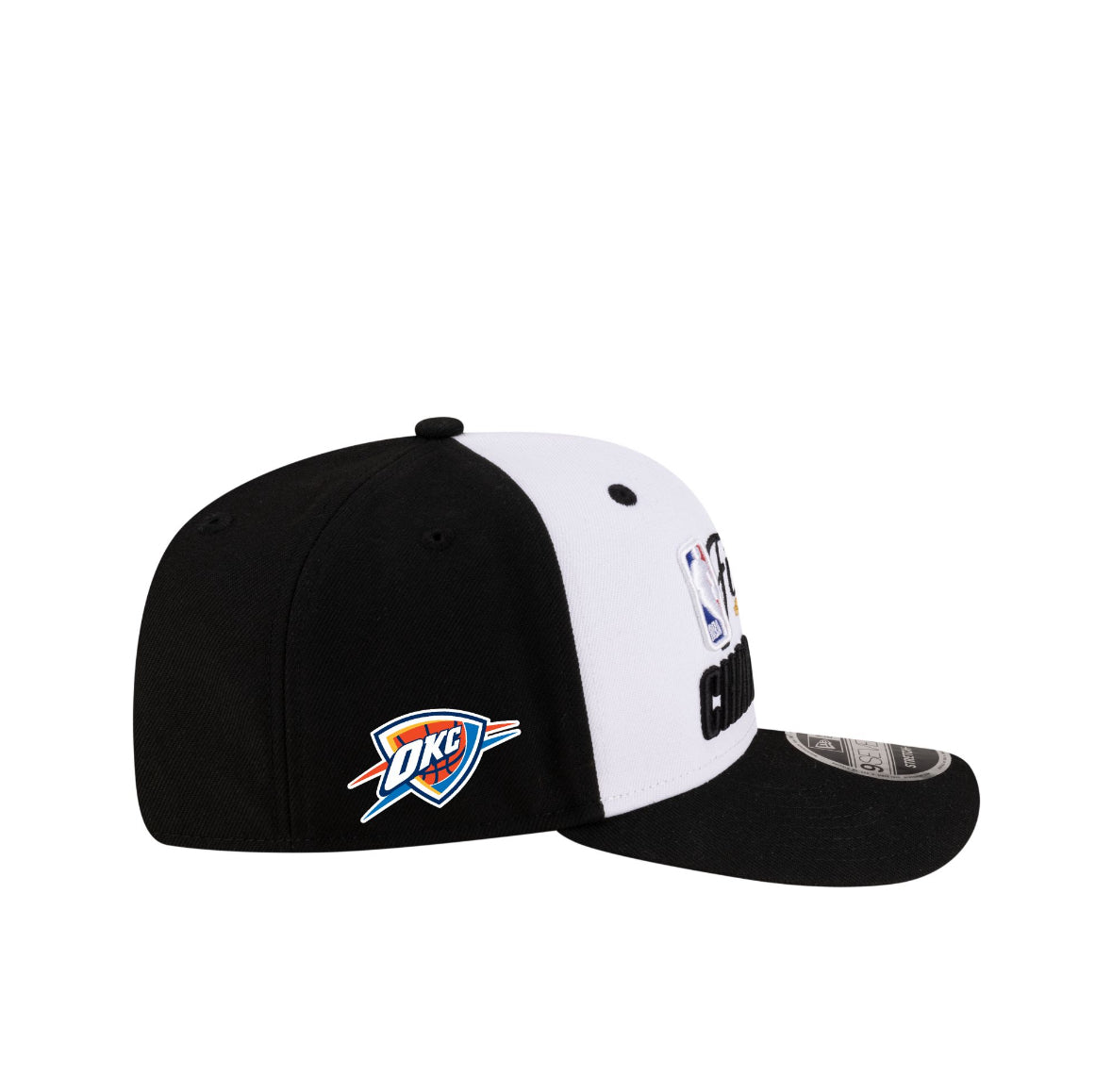 New Era Adult 2025 NBA championship Oklahoma City Thunder Locker Room 9Fifty Adjustable Cap.