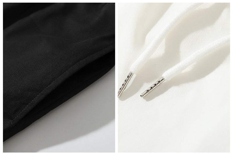 Fashion Trendy Patchwork Contrast Color Pure Cotton Personality Shorts