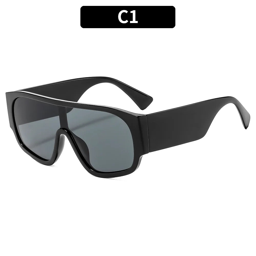 Women Men Square Sun Glasses Retro Oversized Sunglasses Female Black Vintage Fashion Ladies Oculos De Sol Eyeglasses 802350