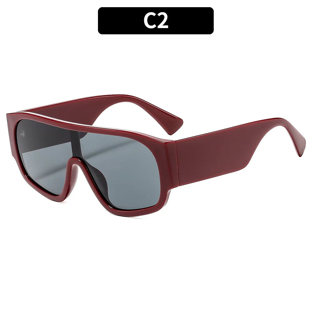 Women Men Square Sun Glasses Retro Oversized Sunglasses Female Black Vintage Fashion Ladies Oculos De Sol Eyeglasses 802350