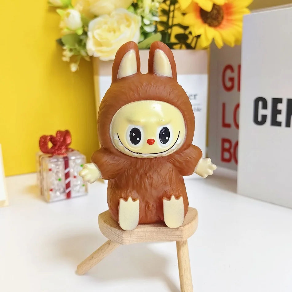 Labubu Night Light Cartoon Cute Children Toy Gift Diy Resin Car Labubu Model Soft Glow Bedside Companion for Sleep gift
