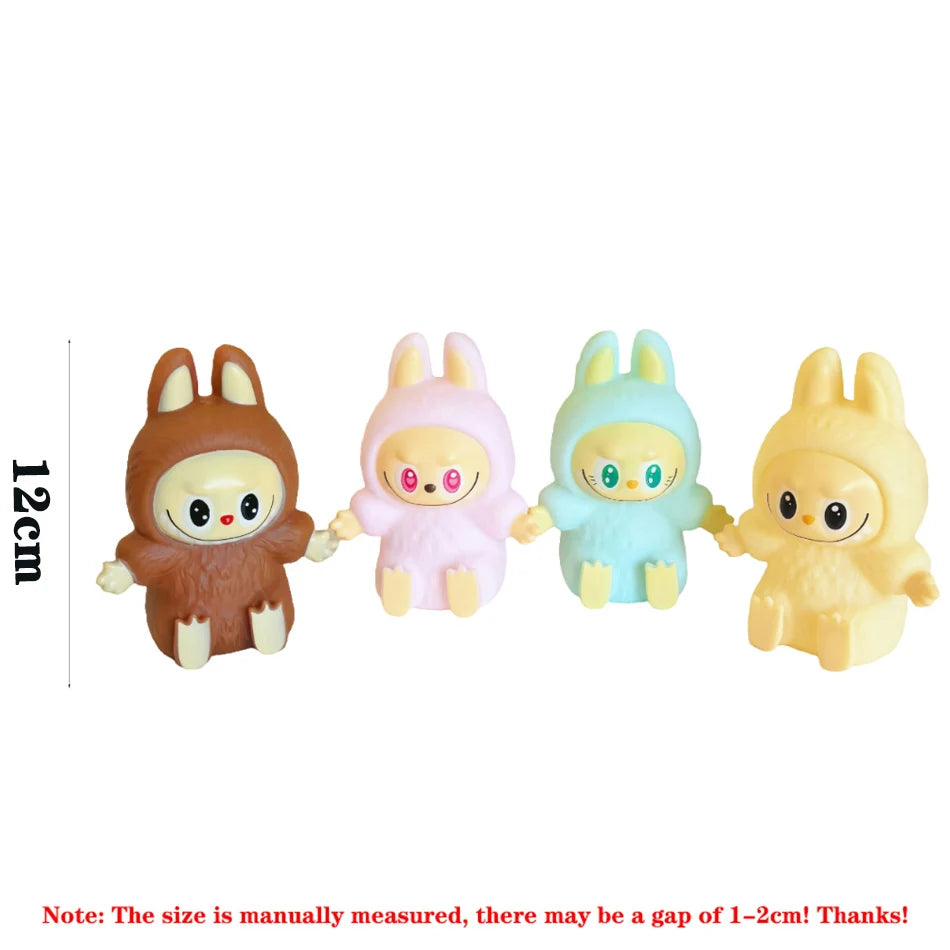 Labubu Night Light Cartoon Cute Children Toy Gift Diy Resin Car Labubu Model Soft Glow Bedside Companion for Sleep gift