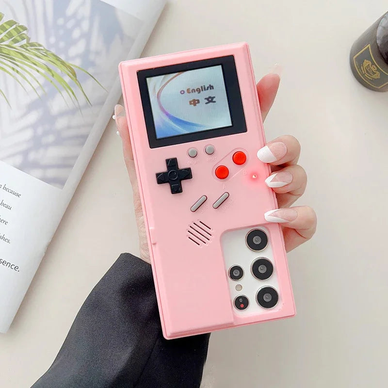 36 Classic Retro Gameboy Gaming Phone Case For Samsung Galaxy S26 S25 S24 S23 S22 S21 Plus Ultra S20 FE Note 20 10 Game Boy Case