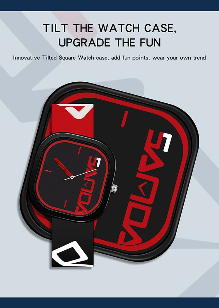 SANDA Brand Fashion Sports Quartz Watch Men Luxury Casual Waterproof Silicone Strap Men Clock  Simple Design Men Wristwatch 3203