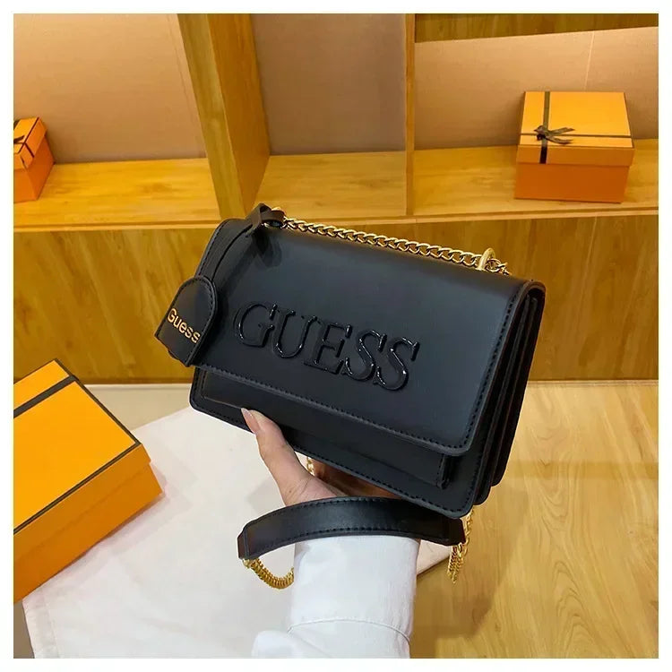 2025 Trendy! Women's Soft - Textured Small Square Crossbody Bag Small Square Crossbody Bag - Fashion - Forward Chain Style, Effortless Everyday Essential