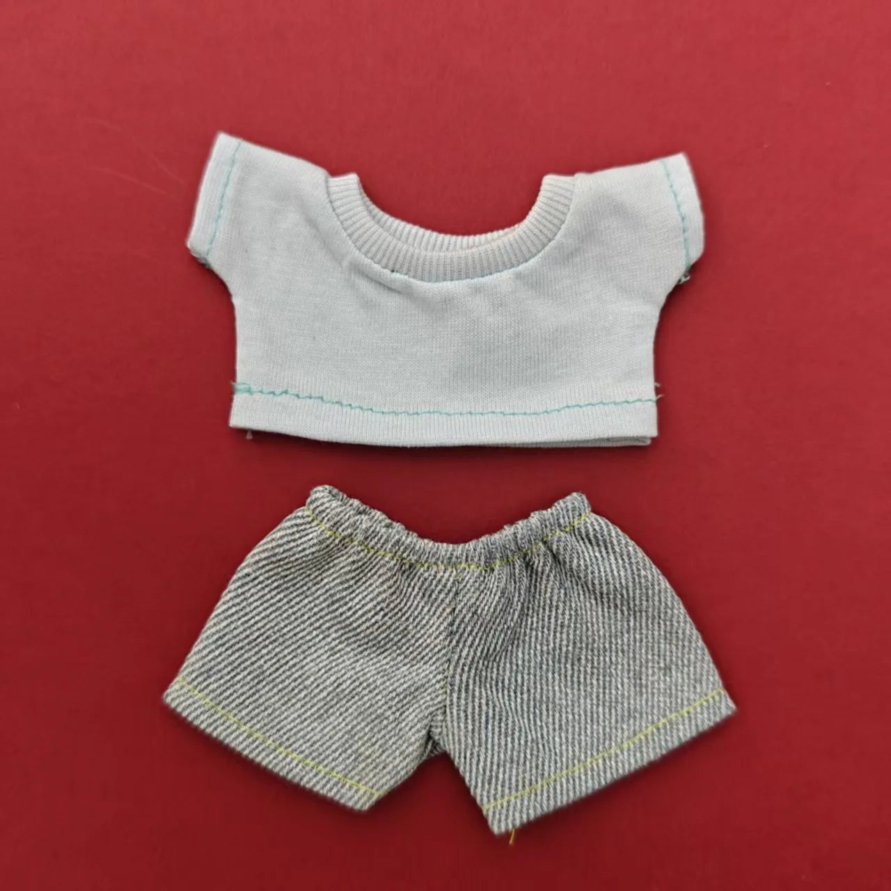 Labubu 3.0 Doll 15/17cm Hoodie with Jeans Set Outfit Accessories for Ropa Labubu