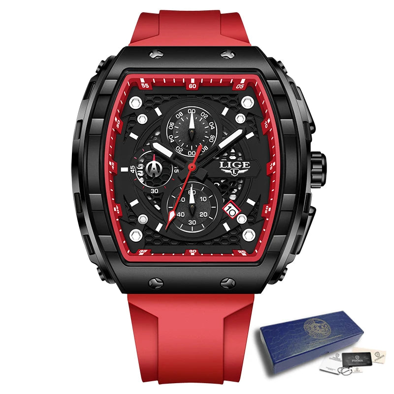 LIGE Top Brand Luxury Watches Men Sport 50M Waterproof Quartz Mens Watch Military Luminous Dive Wristwatch Male Reloj Homre 2024