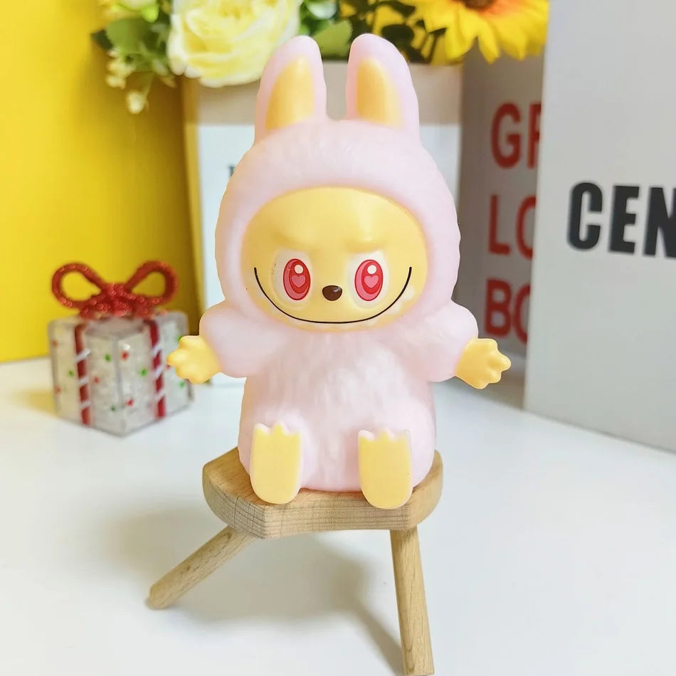 Labubu Night Light Cartoon Cute Children Toy Gift Diy Resin Car Labubu Model Soft Glow Bedside Companion for Sleep gift