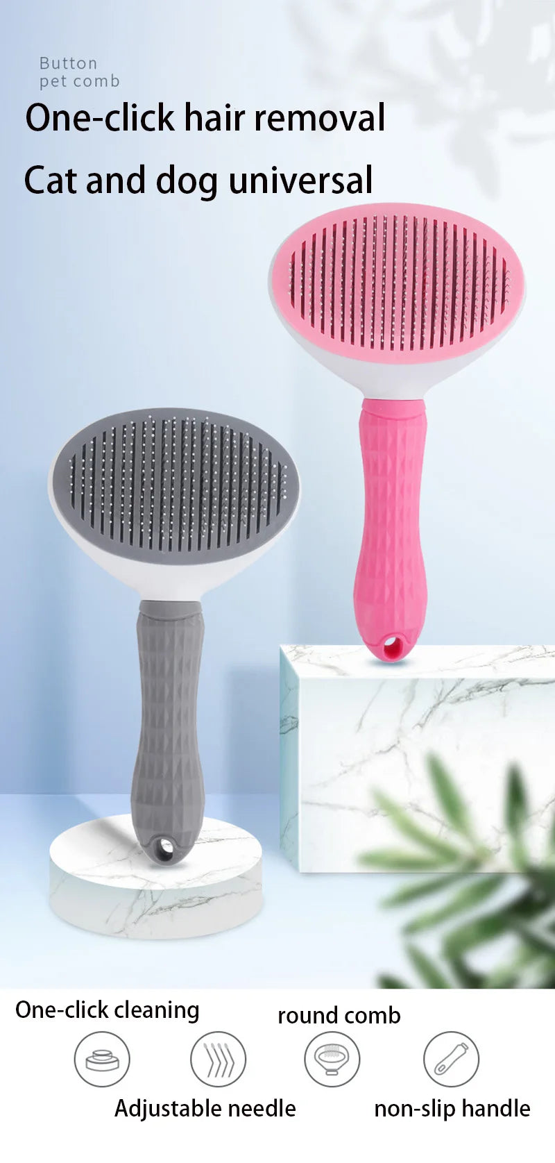 Pet Comb Stainless Steel Needle Comb Pet Dog Cleaning Brush Dog And Cat Hair Removal Floating Hair Cleaning Beauty Skin Care