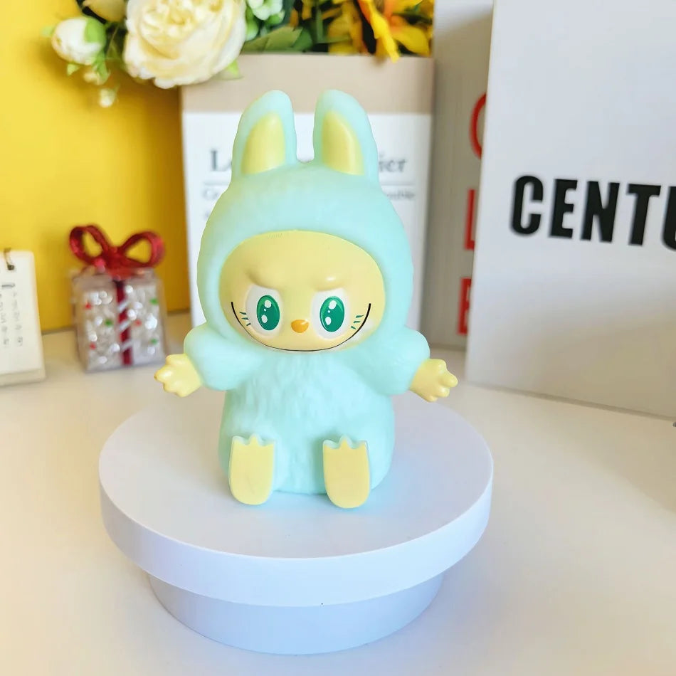 Labubu Night Light Cartoon Cute Children Toy Gift Diy Resin Car Labubu Model Soft Glow Bedside Companion for Sleep gift