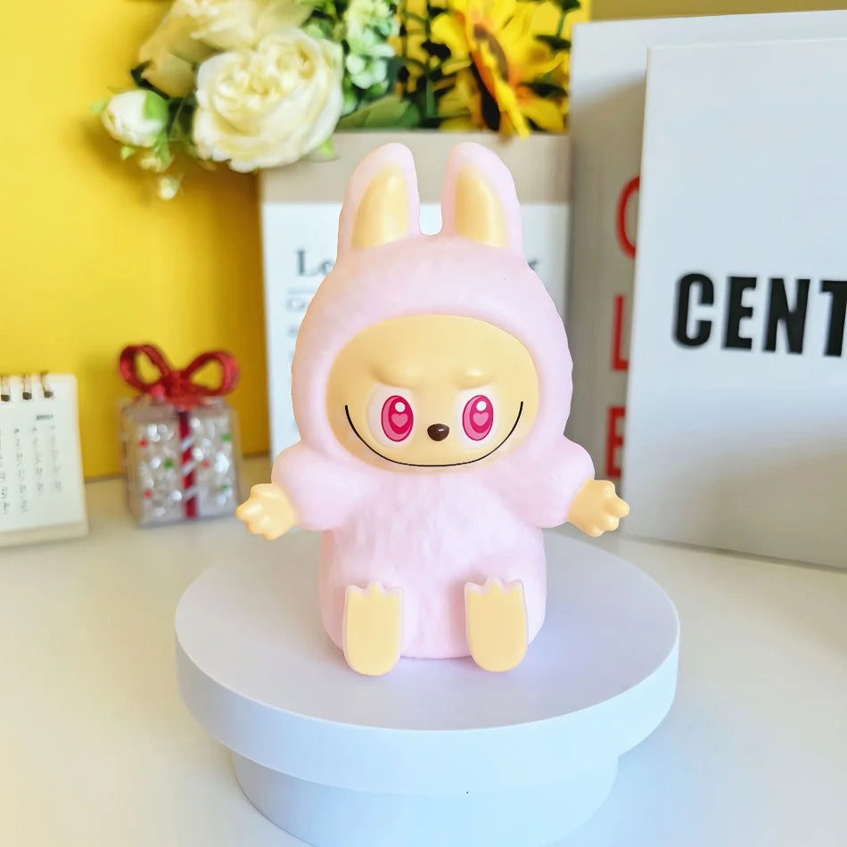 Labubu Night Light Cartoon Cute Children Toy Gift Diy Resin Car Labubu Model Soft Glow Bedside Companion for Sleep gift