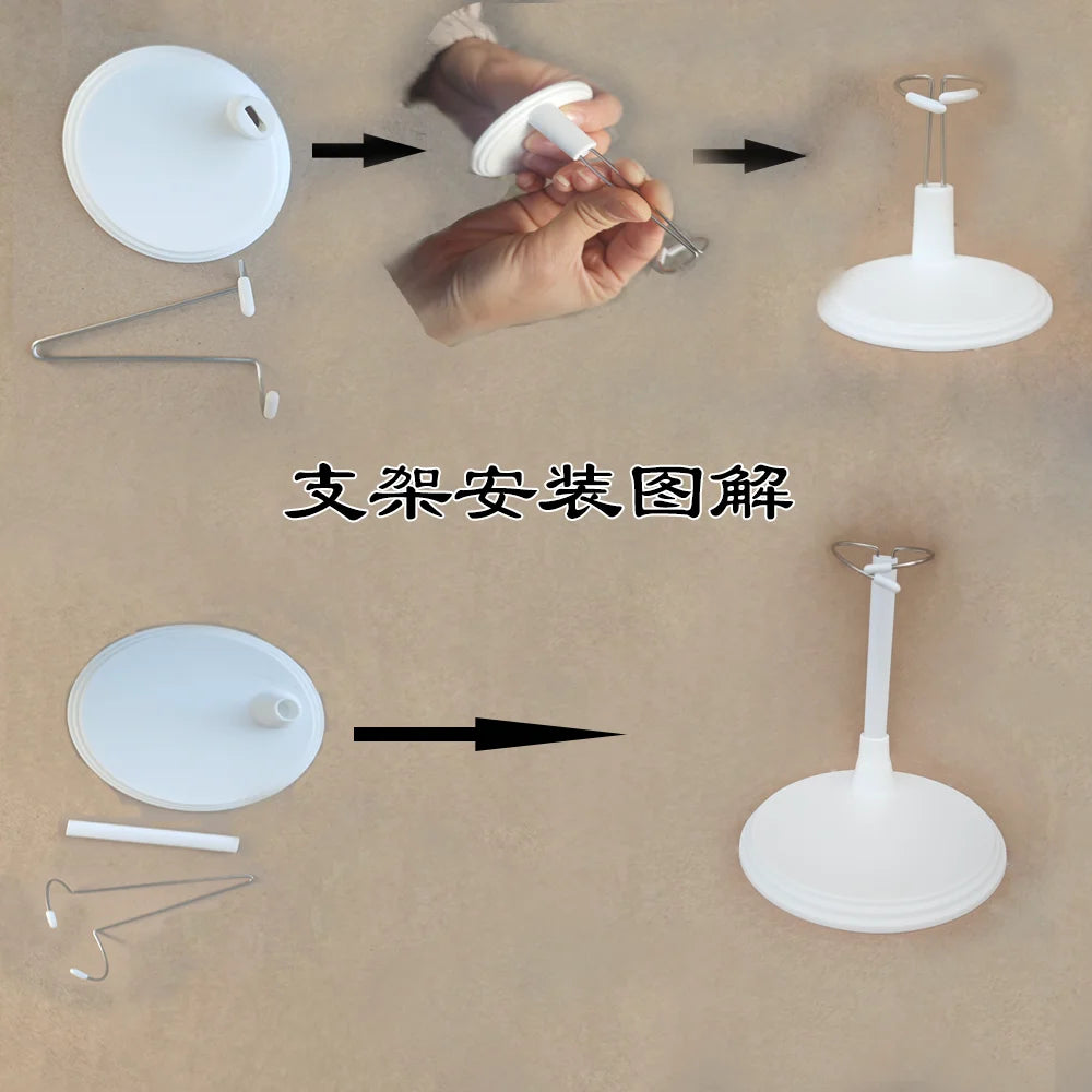 LABUBU Adjustable Metal White Black Doll Dummy Puppet Wrist Stand Holder Bracket Support Dollhouse Accessories Toy Store Display