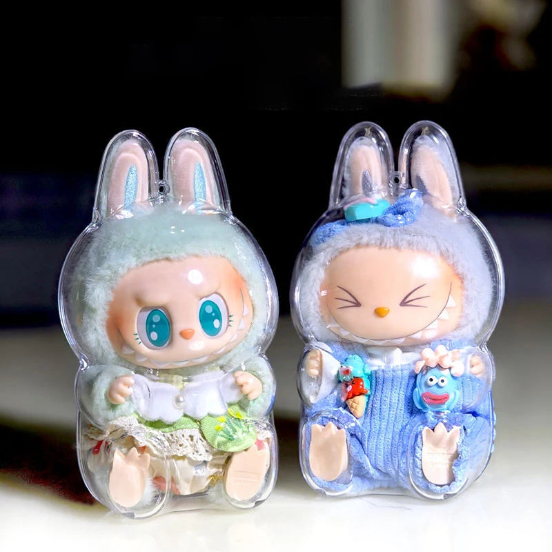 LABUBU Have A Seat Transparent Case Labubu Plastic Case Backpack Charms