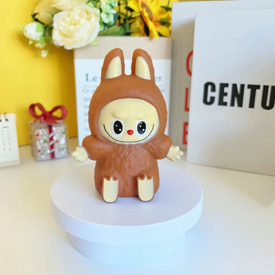 Labubu Night Light Cartoon Cute Children Toy Gift Diy Resin Car Labubu Model Soft Glow Bedside Companion for Sleep gift