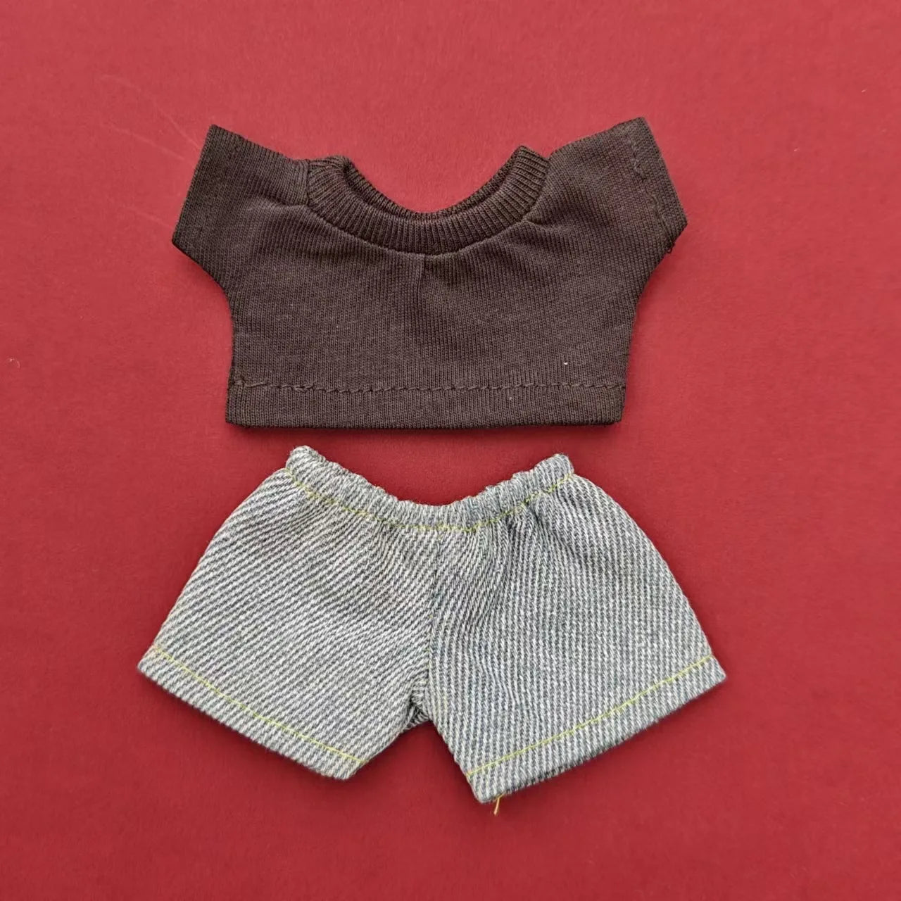 Labubu 3.0 Doll 15/17cm Hoodie with Jeans Set Outfit Accessories for Ropa Labubu