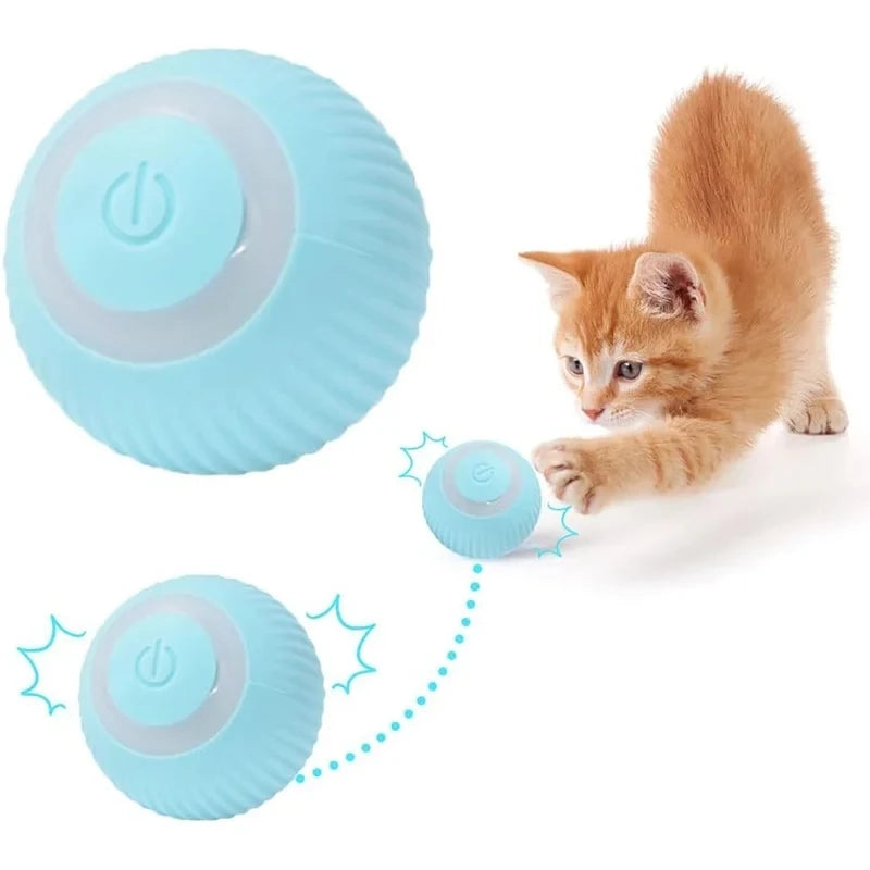 Power Ball Cat Toy, Interactive Cat Smart Ball Toy, Automatic Power Rolling Ball, Indoor Smart Pet Toy Ball with USB Charging