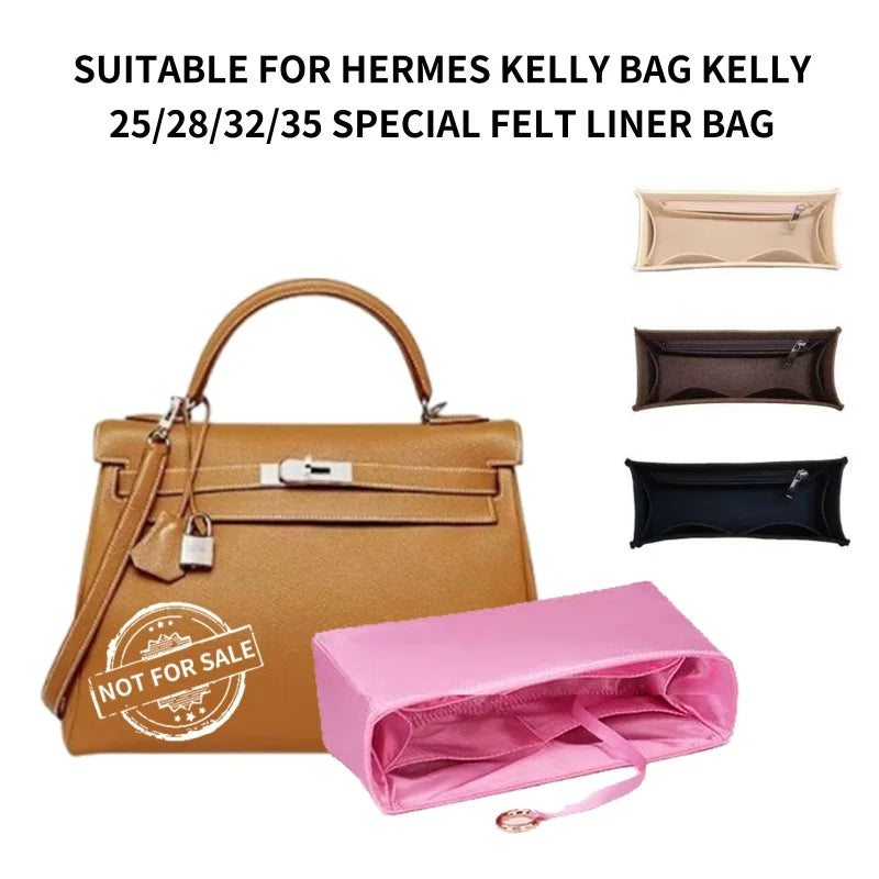 Purse Insert Organizer Fit For H Kelly 25 28 32 Insert Bags, Makeup Tote Organiser, Women Handbag Tote Cosmetic Liner