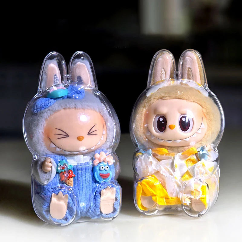 LABUBU Have A Seat Transparent Case Labubu Plastic Case Backpack Charms