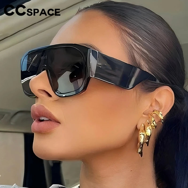 Women Men Square Sun Glasses Retro Oversized Sunglasses Female Black Vintage Fashion Ladies Oculos De Sol Eyeglasses 802350