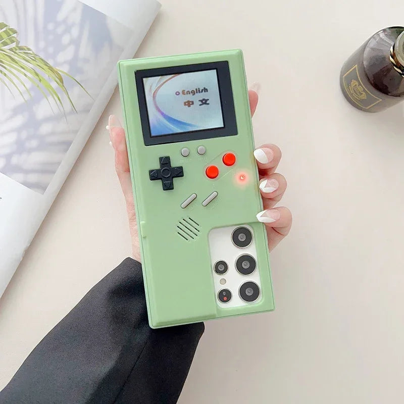 36 Classic Retro Gameboy Gaming Phone Case For Samsung Galaxy S26 S25 S24 S23 S22 S21 Plus Ultra S20 FE Note 20 10 Game Boy Case