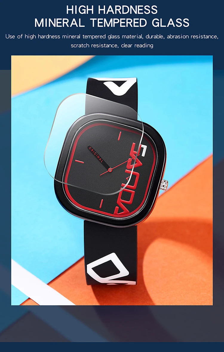 SANDA Brand Fashion Sports Quartz Watch Men Luxury Casual Waterproof Silicone Strap Men Clock  Simple Design Men Wristwatch 3203