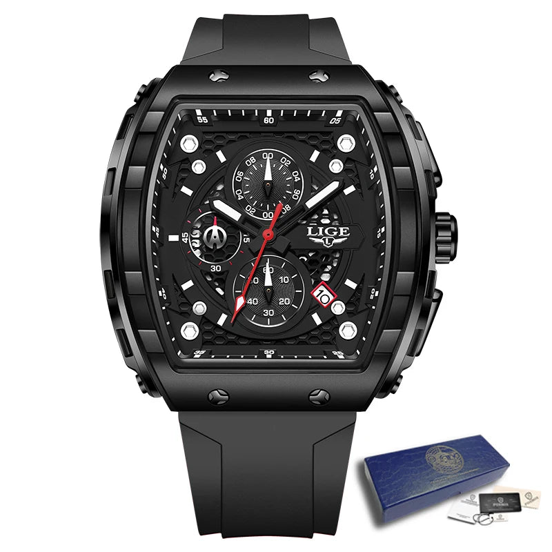 LIGE Top Brand Luxury Watches Men Sport 50M Waterproof Quartz Mens Watch Military Luminous Dive Wristwatch Male Reloj Homre 2024