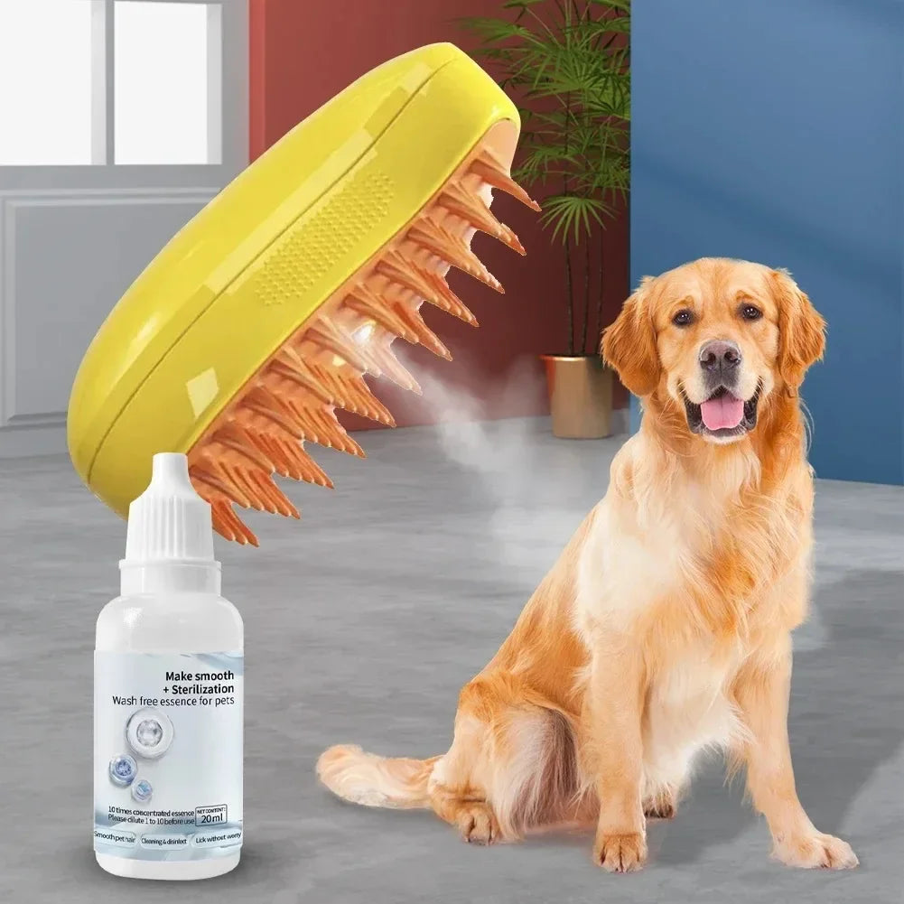 Dog Cat Steamy Brush Steam Brush Electric Sprayer for Massage Pet Grooming Tool Shedding 3 in 1 Electric Sprays Massage Combs