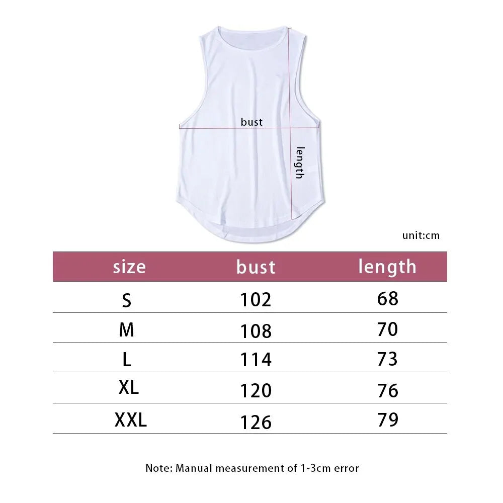 Summer Marathon Quick Dry Sports Tank Top Men's Sleeveless Tank Top Running Training Basketball Loose Fit Tank Top