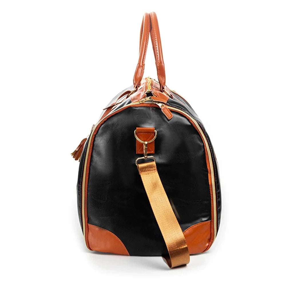 Buylor 2pcs Bags Foldable Suit Bag Large Capacity Travel Duffle Bag Waterproof Women Handbag Outdoor Fitness Bag With Shoe pouch