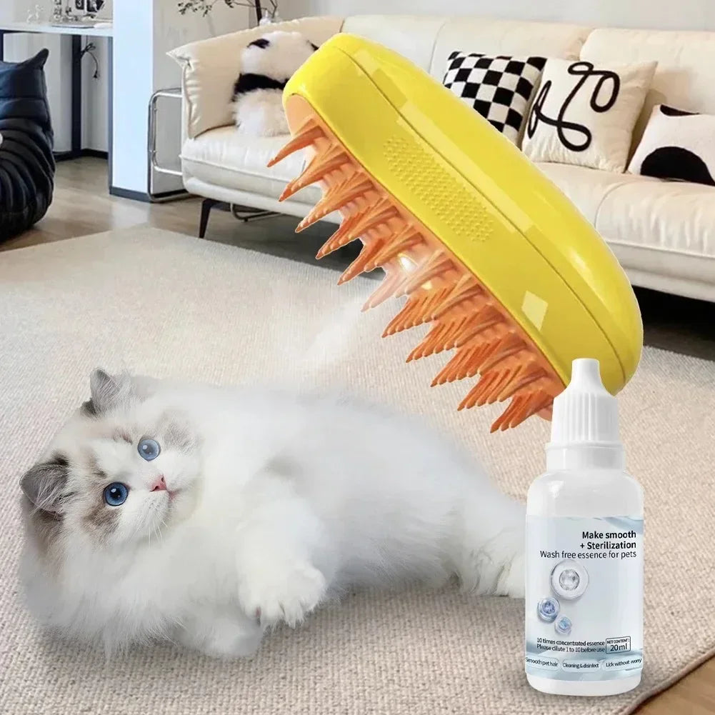 Dog Cat Steamy Brush Steam Brush Electric Sprayer for Massage Pet Grooming Tool Shedding 3 in 1 Electric Sprays Massage Combs