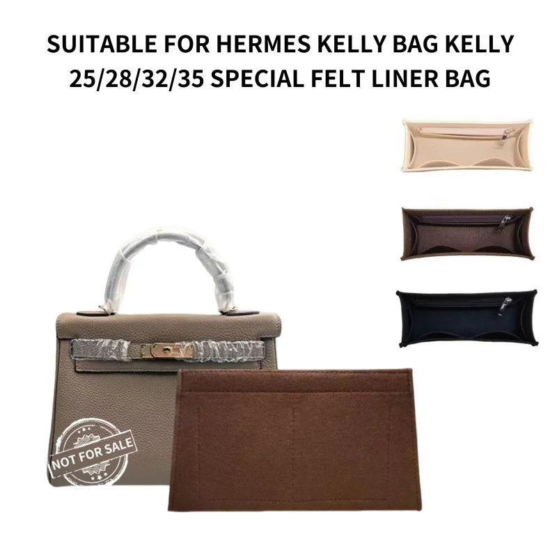 Purse Insert Organizer Fit For H Kelly 25 28 32 Insert Bags, Makeup Tote Organiser, Women Handbag Tote Cosmetic Liner