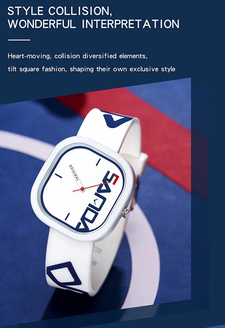 SANDA Brand Fashion Sports Quartz Watch Men Luxury Casual Waterproof Silicone Strap Men Clock  Simple Design Men Wristwatch 3203