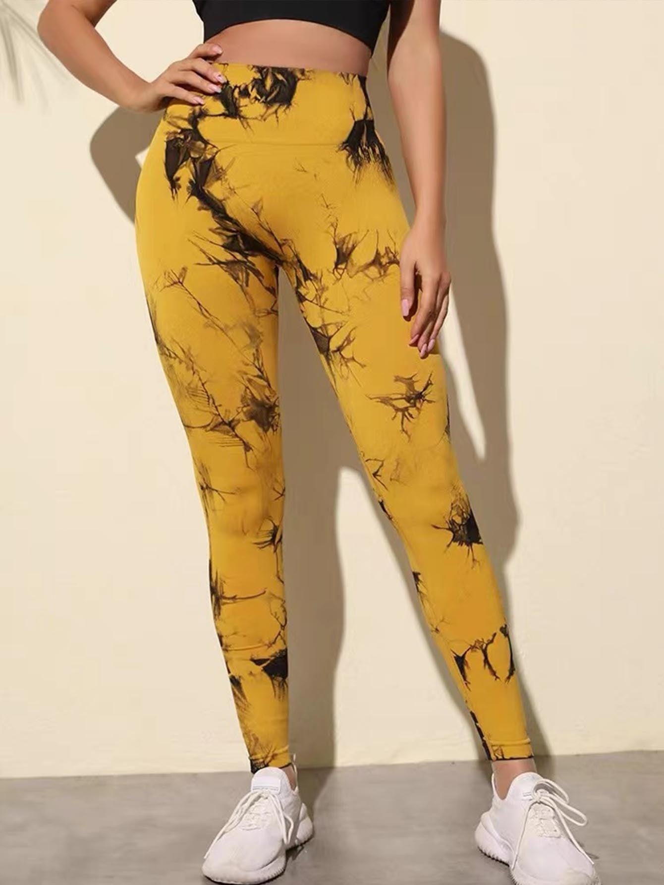 Tie Dye Workout Seamless Leggings For Women High Waist Gym Leggings Yoga Pants, Seamless Leggings For Women High Waist Yoga Pants, Scrunch Butt Lifting Elastic Tights