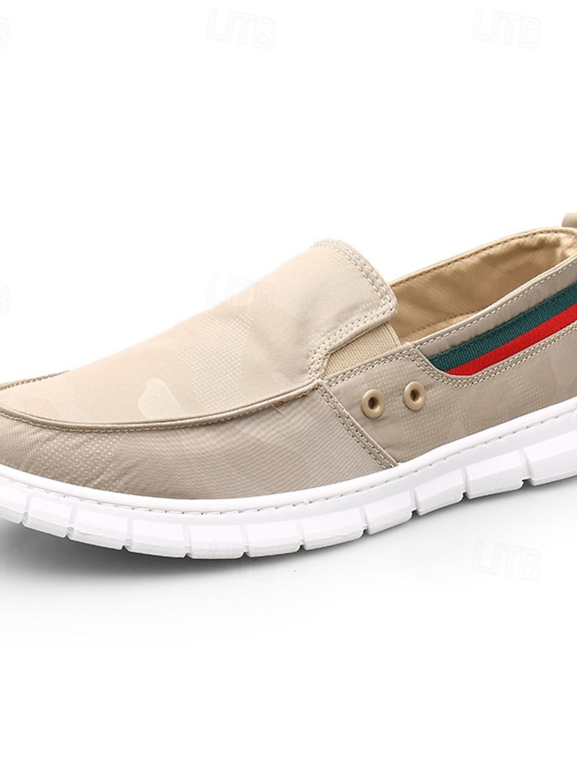 Mocasines de lona sin cordones para hombre