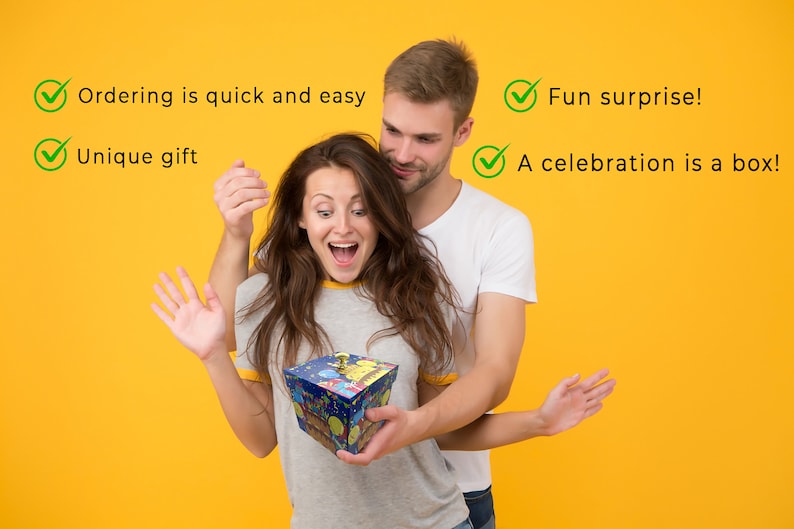 Caja explosiva sorpresa de cumpleaños