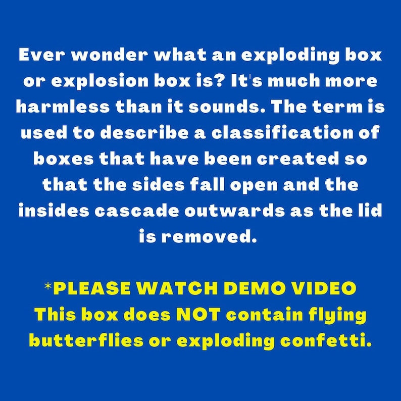 Caja explosiva sorpresa de cumpleaños