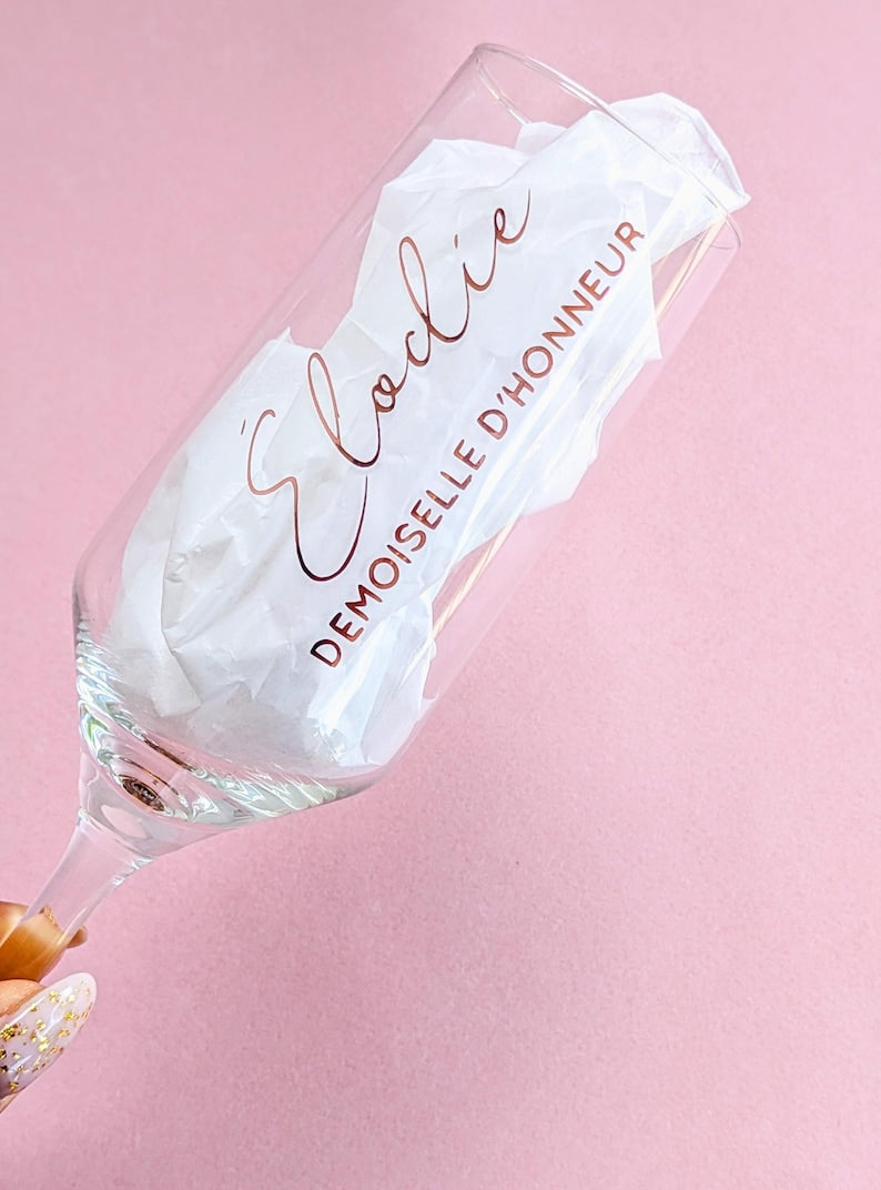 Copa de champán personalizada, regalo de boda, solicitud de testigo, pegatina personalizada para copa de boda, copa de champán, nombre, regalo para futuro novio