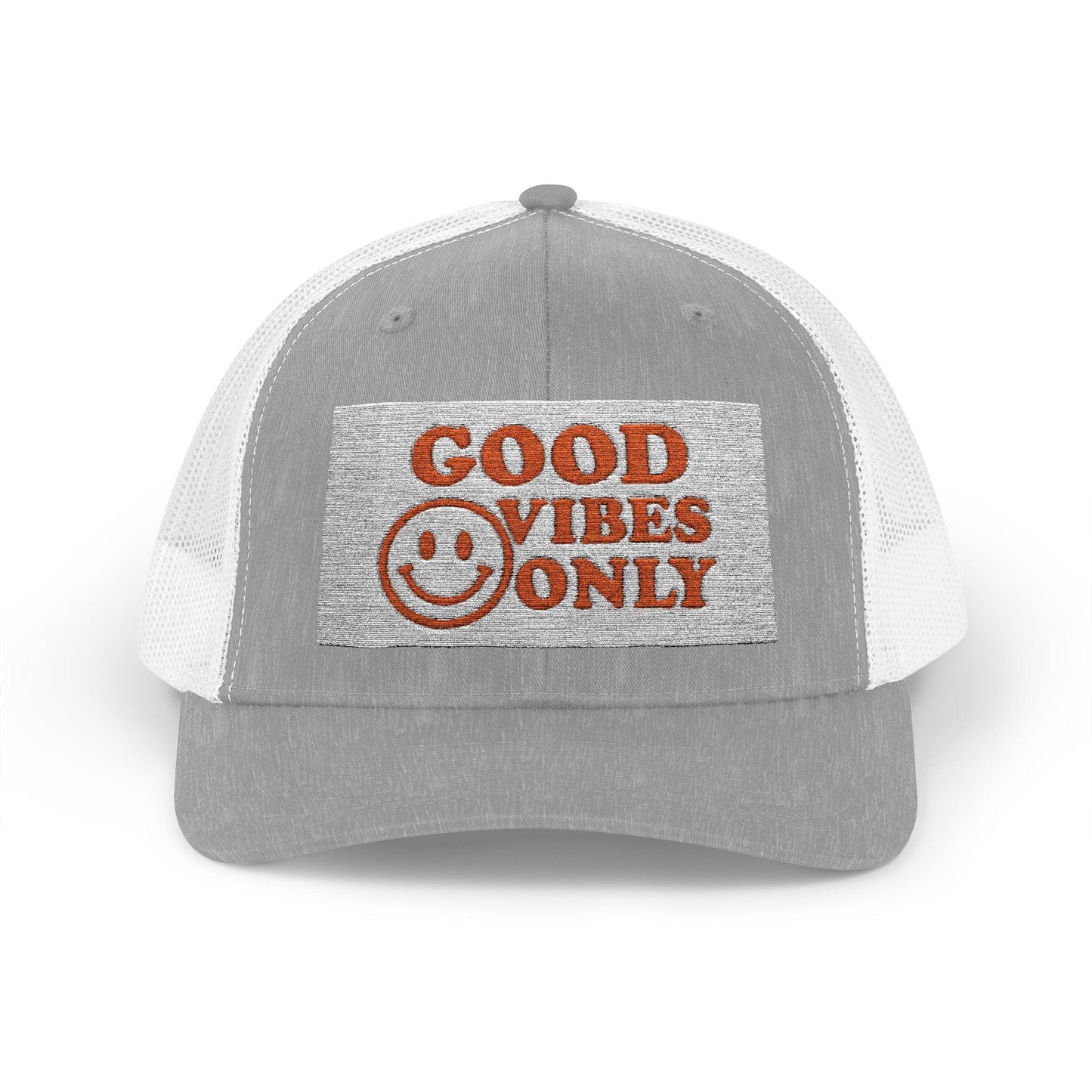 Good Vibes Only Snapback Trucker Cap, Positive Attitude Hat, Sunshine Cap, Adjustable Mesh Hat, Outdoor Gear, Perfect Gift for Friends